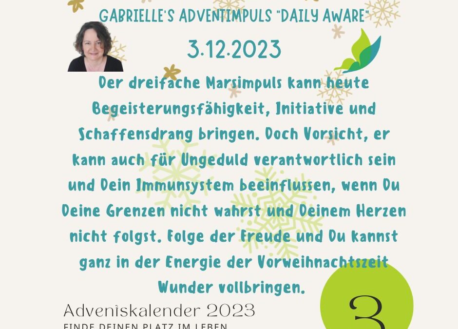 Gabrielle’s Adventimpuls 3.12.2023: