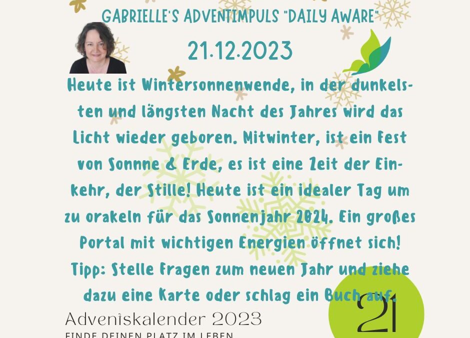 Gabrielle’s Adventimpuls 21.12.2023: